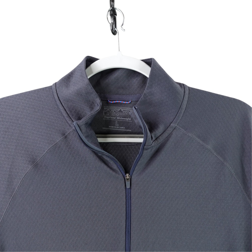 Patagonia Capilene Midweight Zip-Neck Men L Smolder Blue 44447 Base Layer